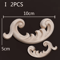 Carved Wood Appliques Set Decorative Furniture Onlays Corner Embellishments 2pcs 11