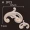 Carved Wood Appliques Set Decorative Furniture Onlays Corner Embellishments 2pcs 12