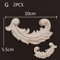Carved Wood Appliques Set Decorative Furniture Onlays Corner Embellishments 2pcs 13