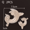 Carved Wood Appliques Set Decorative Furniture Onlays Corner Embellishments 2pcs 2