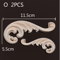 Carved Wood Appliques Set Decorative Furniture Onlays Corner Embellishments 2pcs 4