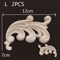 Carved Wood Appliques Set Decorative Furniture Onlays Corner Embellishments 2pcs 8