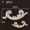Carved Wood Appliques Set Decorative Furniture Onlays Corner Embellishments 2pcs 14