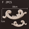 Carved Wood Appliques Set Decorative Furniture Onlays Corner Embellishments 2pcs 14