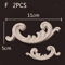 Carved Wood Appliques Set Decorative Furniture Onlays Corner Embellishments 2pcs 15