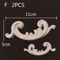 Carved Wood Appliques Set Decorative Furniture Onlays Corner Embellishments 2pcs 15