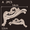 Carved Wood Appliques Set Decorative Furniture Onlays Corner Embellishments 2pcs 21