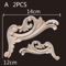 Carved Wood Appliques Set Decorative Furniture Onlays Corner Embellishments 2pcs 21