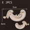 Carved Wood Appliques Set Decorative Furniture Onlays Corner Embellishments 2pcs 22