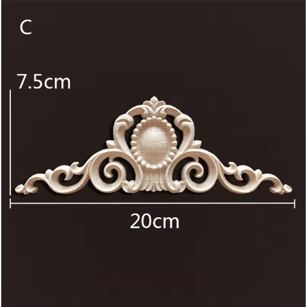 Antique Wood Carving Appliques Decorative Wall Furniture Onlays Mouldings 26