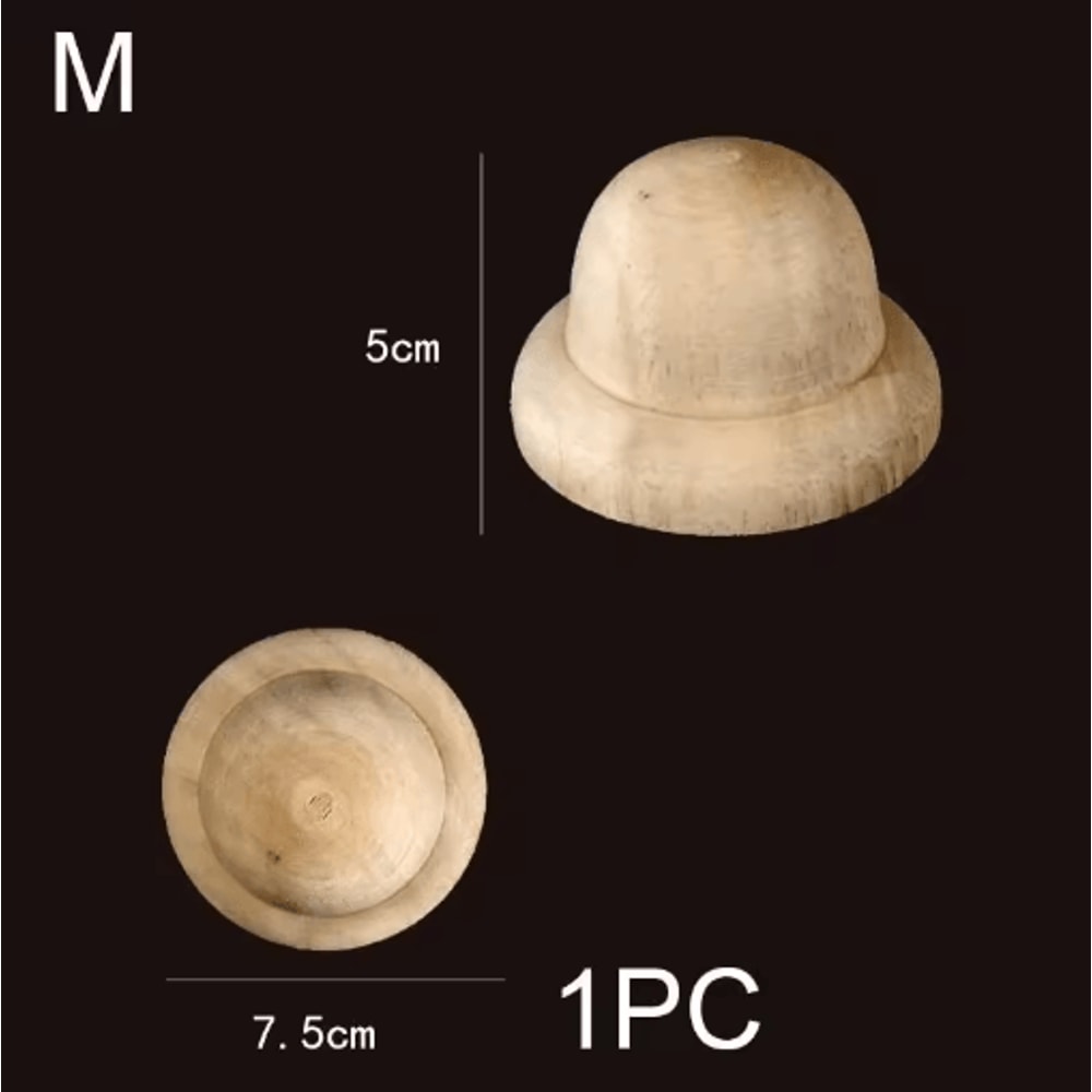 Roman Column Wood Carved Applique Half Round Furniture Onlay Decoration 5