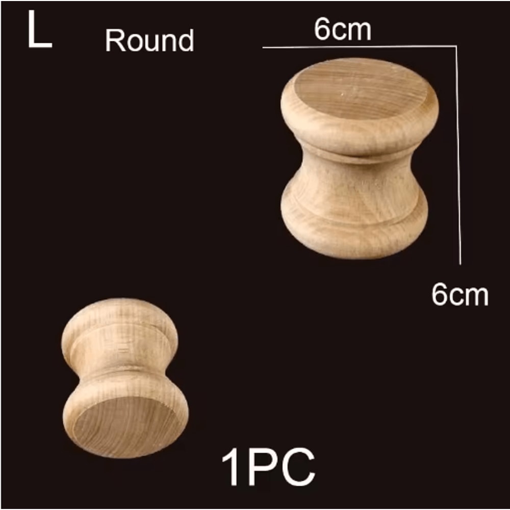 Roman Column Wood Carved Applique Half Round Furniture Onlay Decoration 6