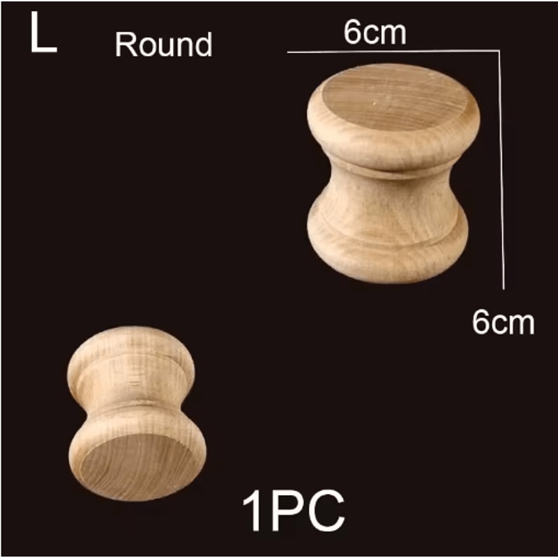 Roman Column Wood Carved Applique Half Round Furniture Onlay Decoration 6