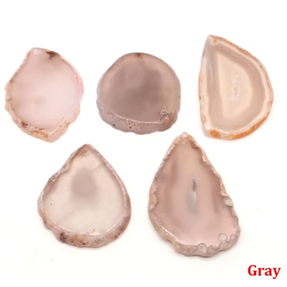 Natural Onyx Agate Geode Slice Crystal Pendant Healing Decor Stone 1