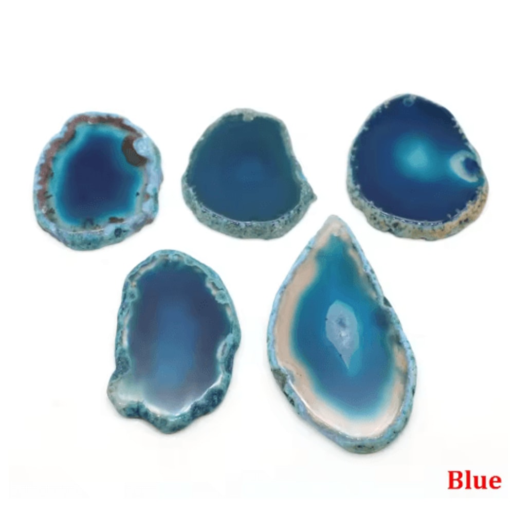 Natural Onyx Agate Geode Slice Crystal Pendant Healing Decor Stone 4