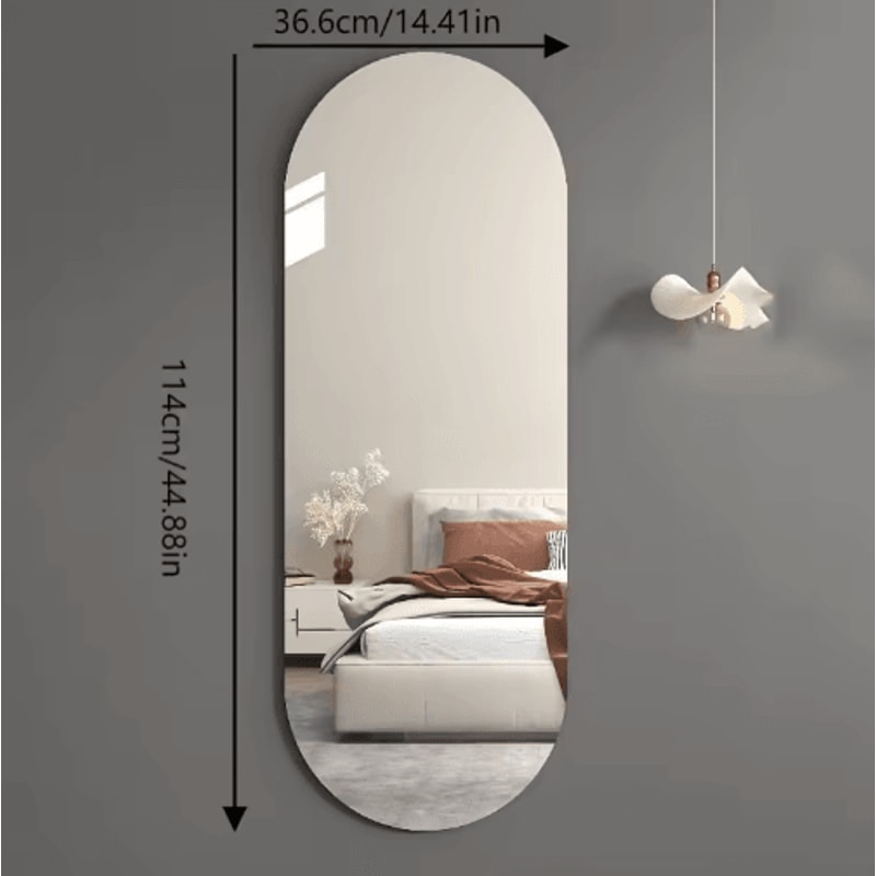 Arched Acrylic Full Length Mirror SelfAdhesive Decorative Wall Mirror Panel 1