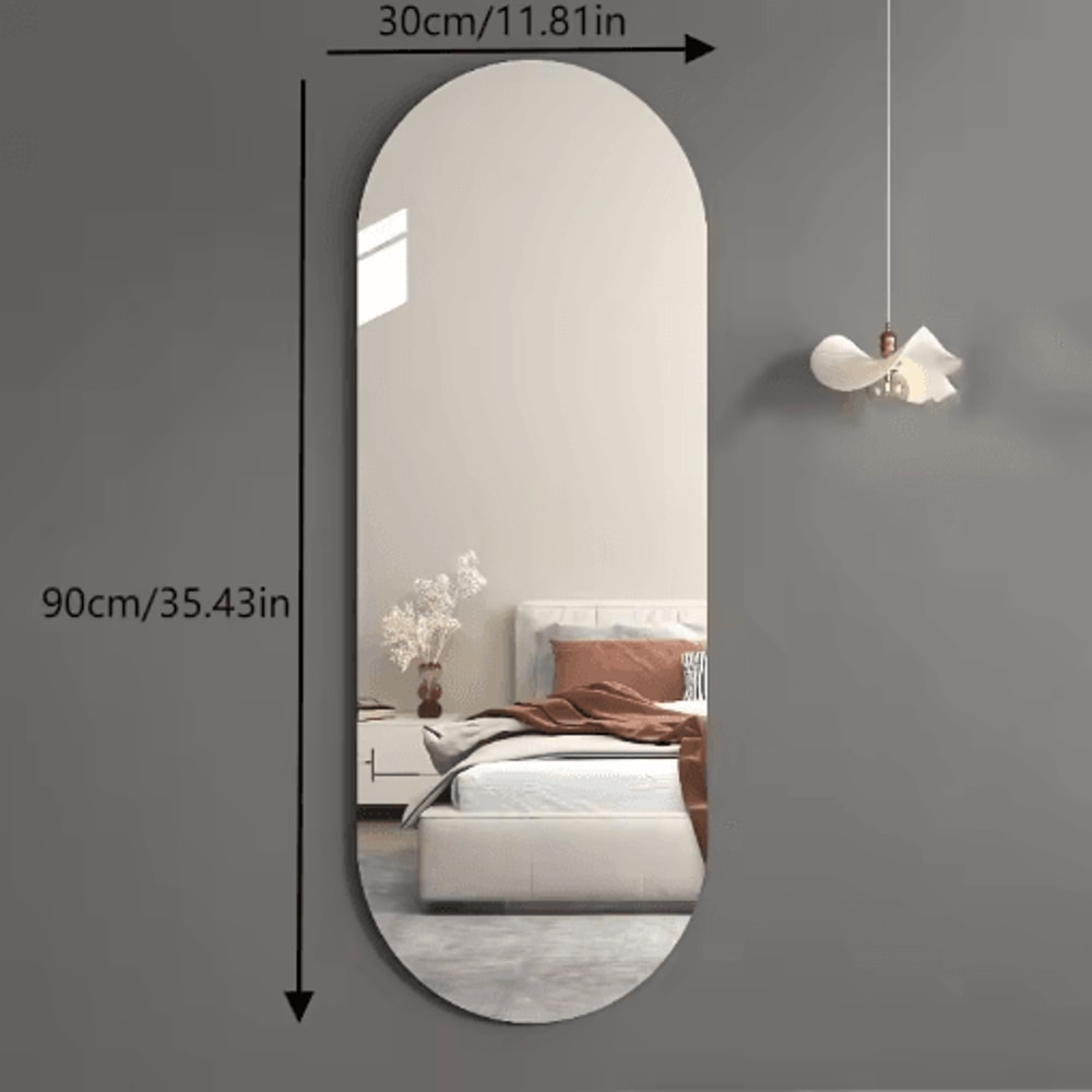 Arched Acrylic Full Length Mirror SelfAdhesive Decorative Wall Mirror Panel 2