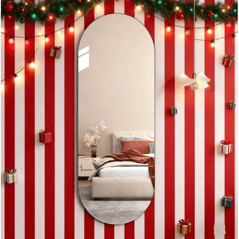 Arched Acrylic Full Length Mirror SelfAdhesive Decorative Wall Mirror Panel 4