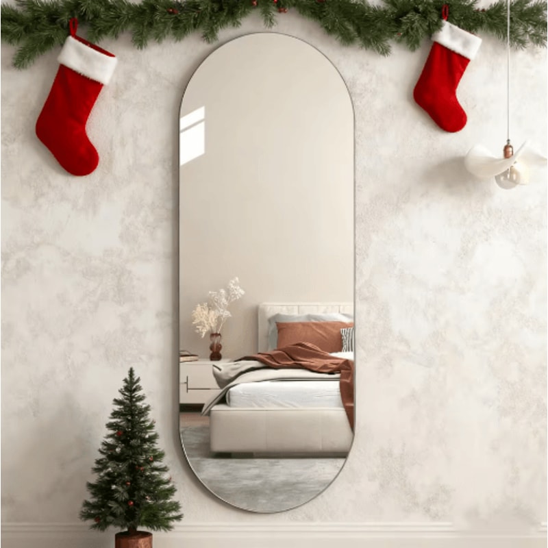 Arched Acrylic Full Length Mirror SelfAdhesive Decorative Wall Mirror Panel 5
