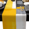 Abstract Linen Table Runner Modern Yellow Grey Geometric Dining Table Decor 1