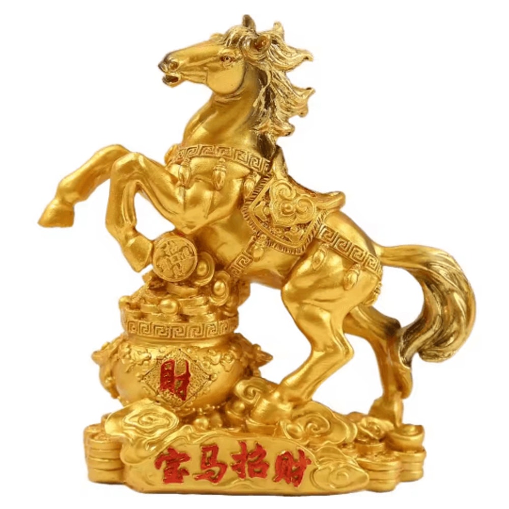 Rosewood Feng Shui Horse Statue Lucky Zodiac Horse Decor For Wealth Success 3
