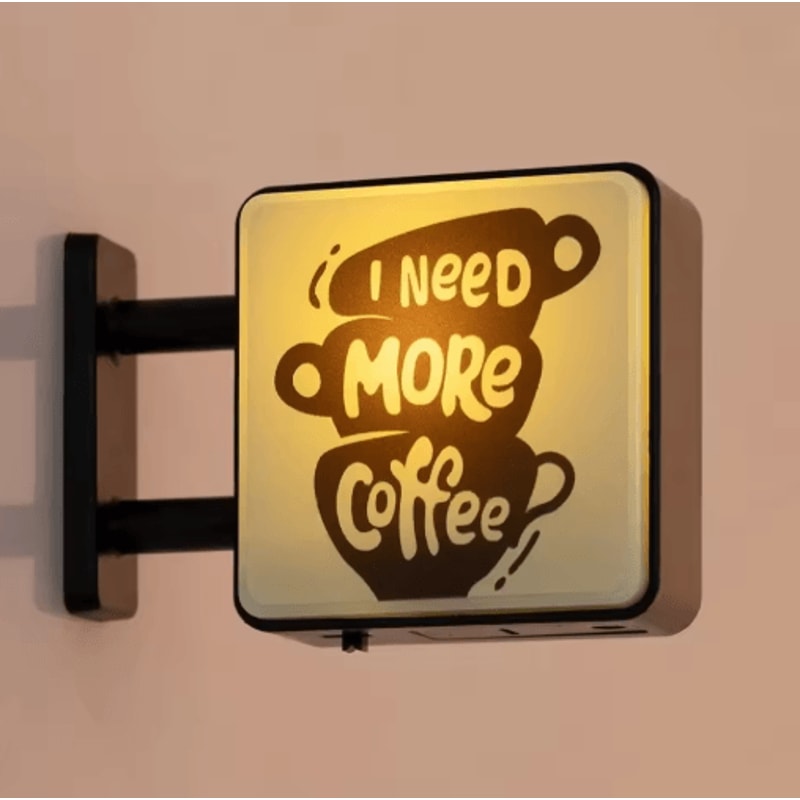 LED Coffee Neon Sign Magnet Mini Pegboard Coffee Corner Decor For Home Bar 8