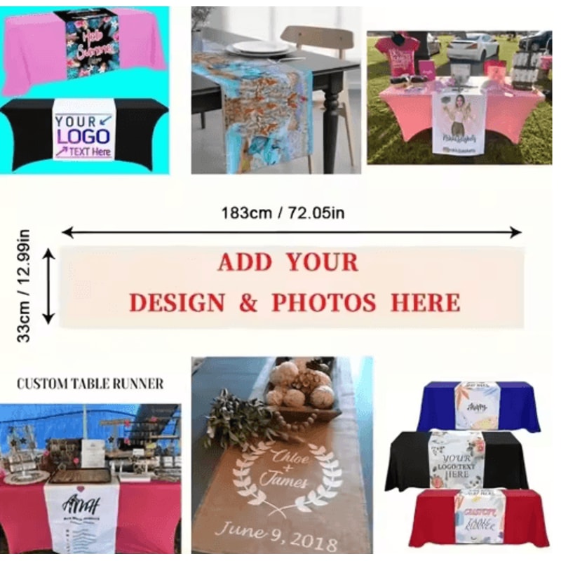 Custom Linen Table Runner Personalized Dining Wedding Table Decor 5