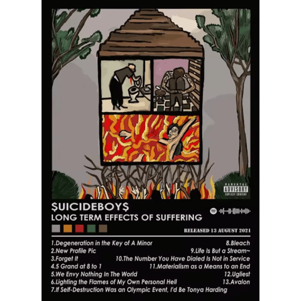 Suicideboys Vintage Rap Album Poster Hip Hop Canvas Wall Art Decor 1