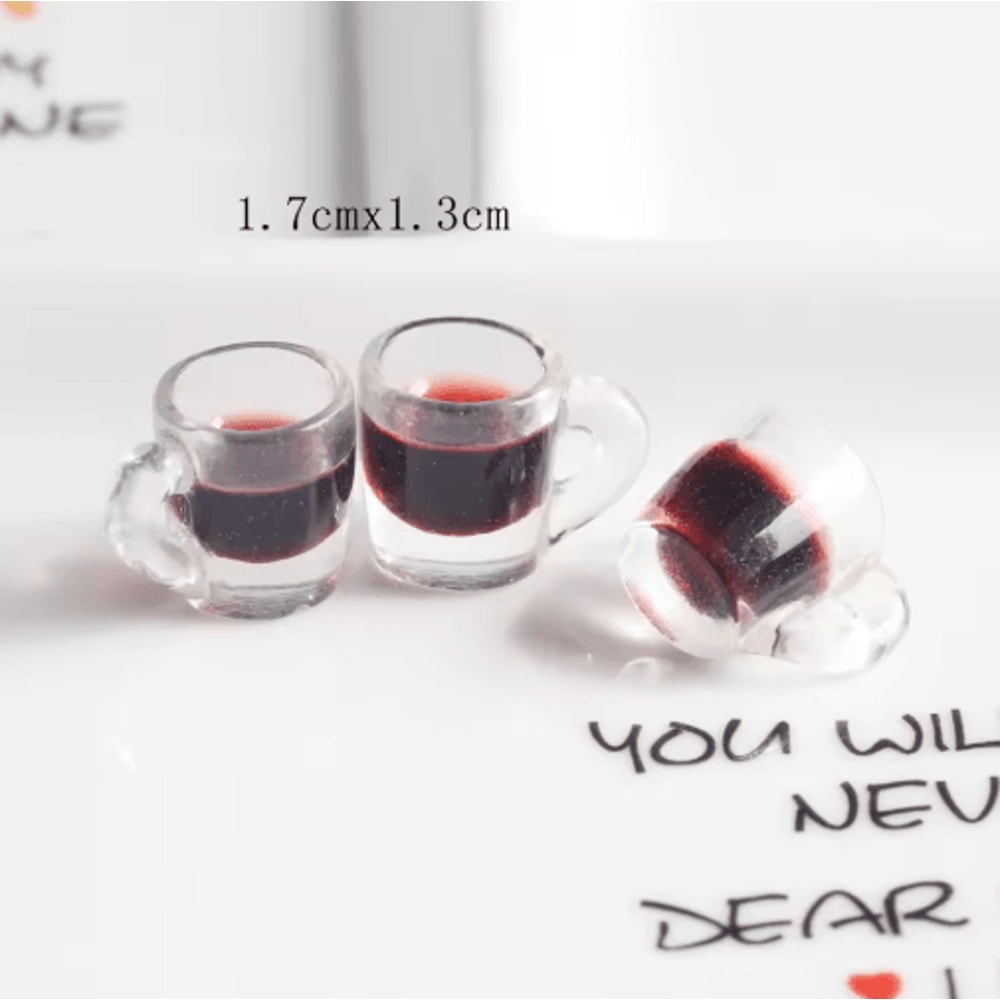 10pcs Miniature Beer Glass Set Resin Dollhouse Drink Accessories 2