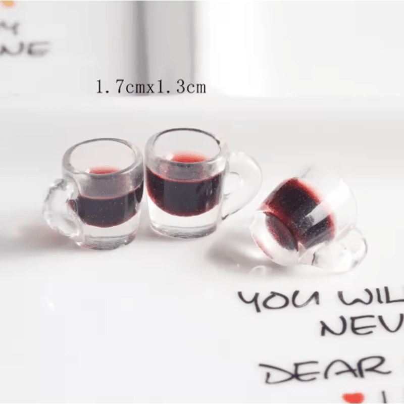 10pcs Miniature Beer Glass Set Resin Dollhouse Drink Accessories 2