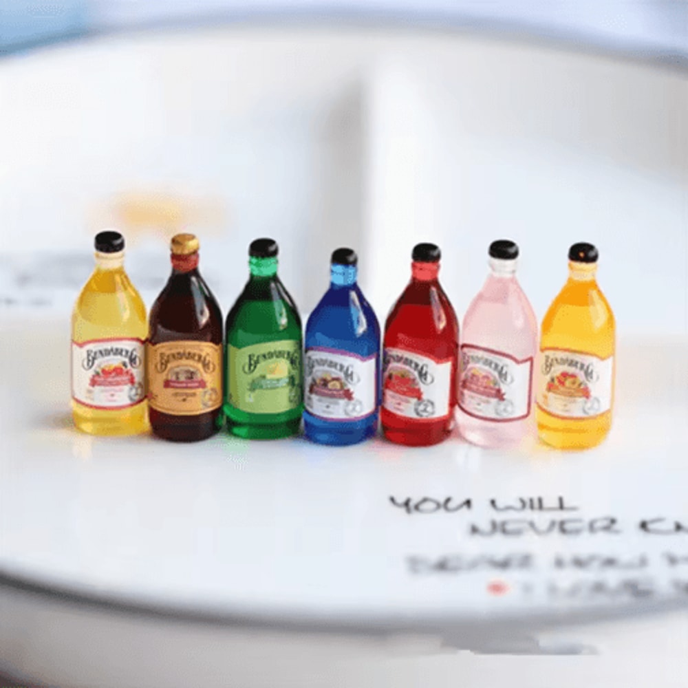 10pcs Miniature Beer Glass Set Resin Dollhouse Drink Accessories 3