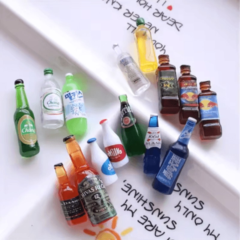 10pcs Miniature Beer Glass Set Resin Dollhouse Drink Accessories 7