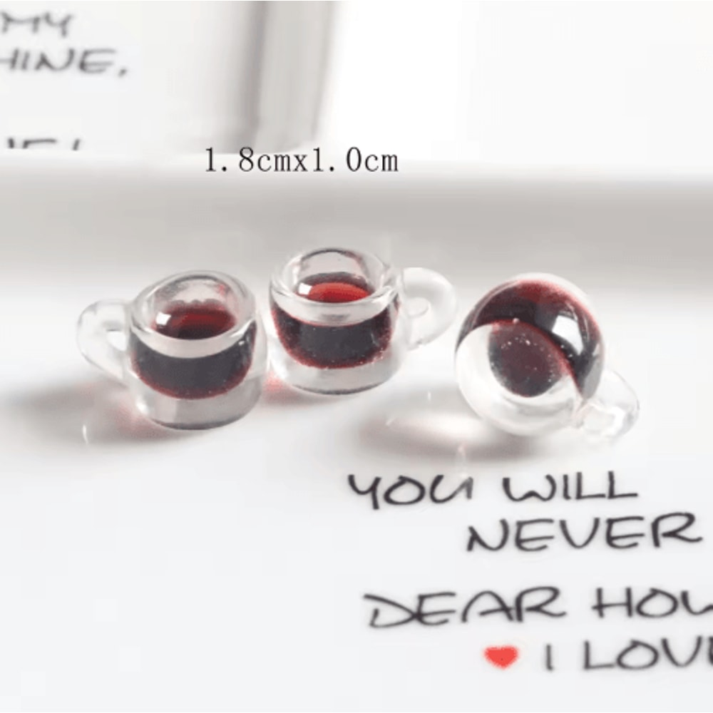 10pcs Miniature Beer Glass Set Resin Dollhouse Drink Accessories 9