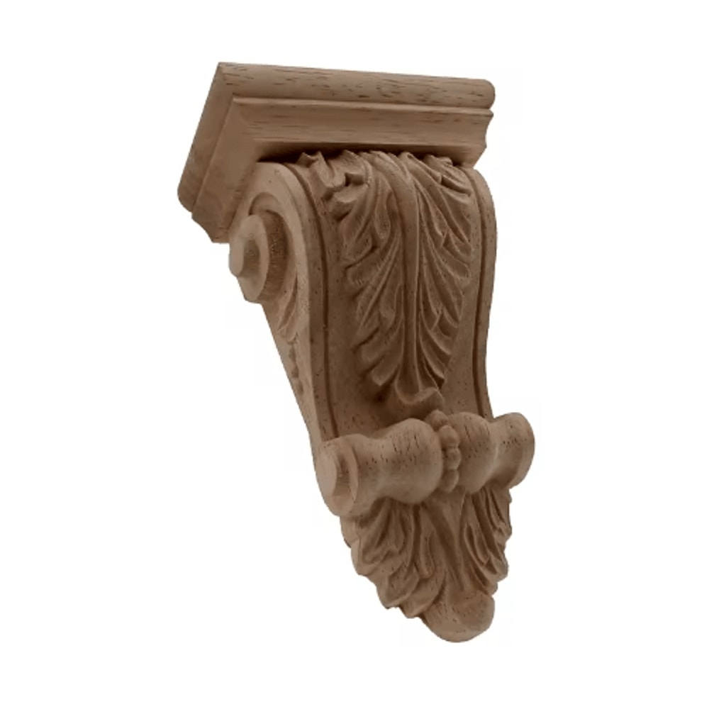 Natural Oak Wood Carved Applique Vintage Decorative Furniture Accent 9