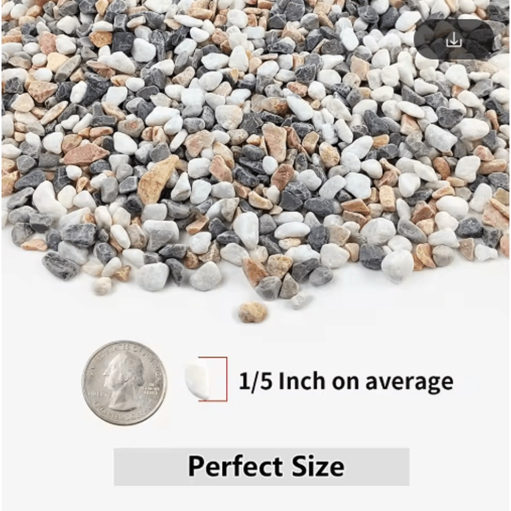Natural Polished River Pebbles Mixed Color Gravel For Garden Aquarium Decor 3