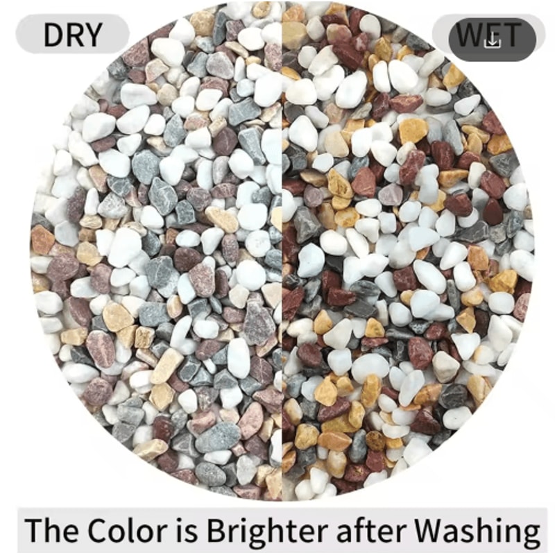 Natural Polished River Pebbles Mixed Color Gravel For Garden Aquarium Decor 4