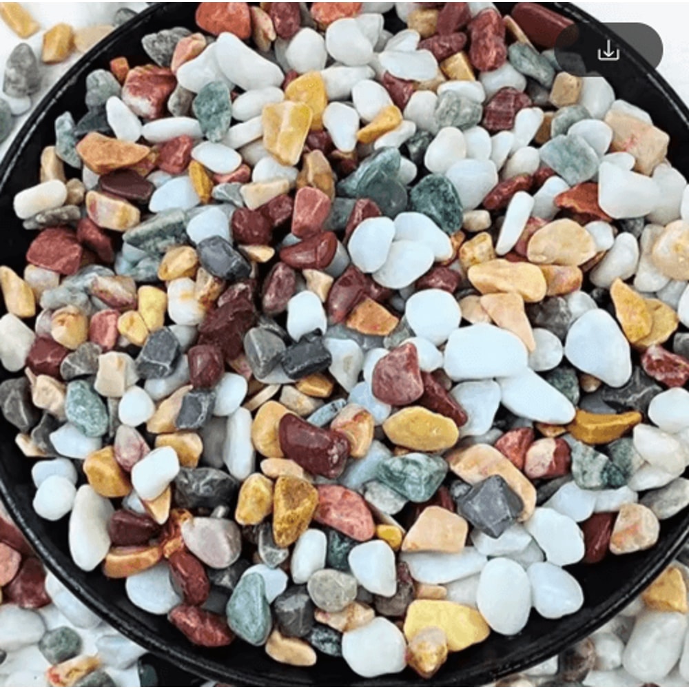 Natural Polished River Pebbles Mixed Color Gravel For Garden Aquarium Decor 0