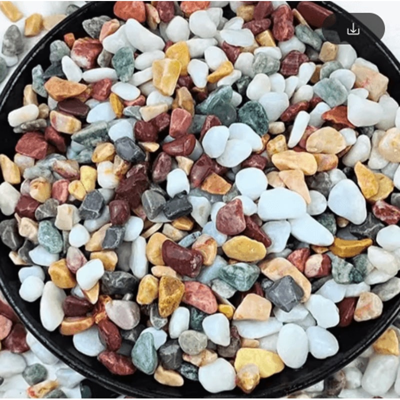 Natural Polished River Pebbles Mixed Color Gravel For Garden Aquarium Decor 0