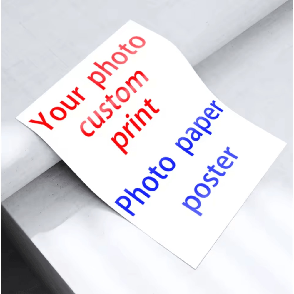 Custom Photo Poster Print Personalized RC Satin Photo Paper Wall Art 0