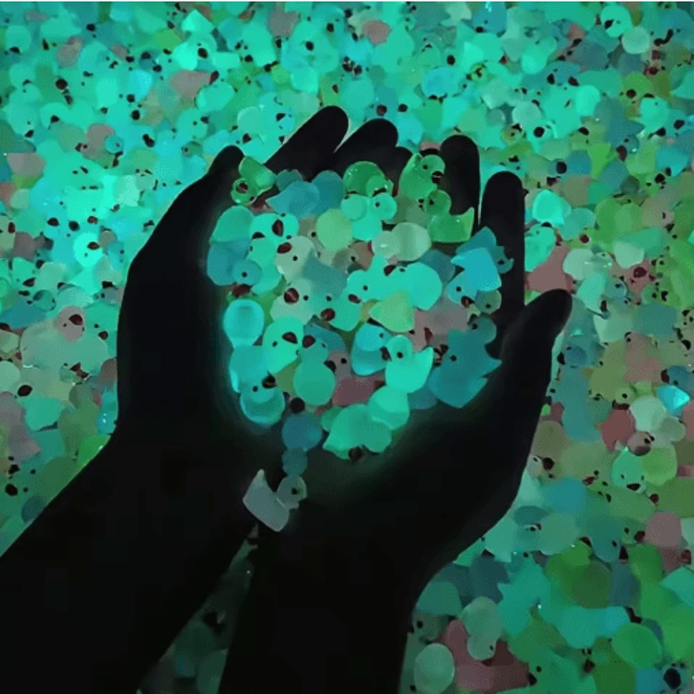 50PCS Glowing Mini Duck Figurines Resin Fairy Garden Micro Landscape Decor 6