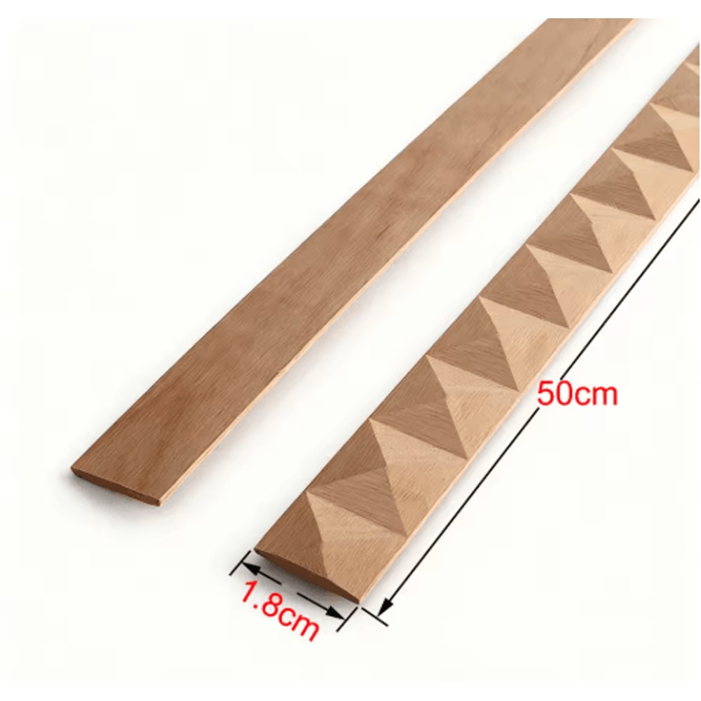 Exquisite Long Wood Carved Applique Decorative Furniture Trim Onlay 10