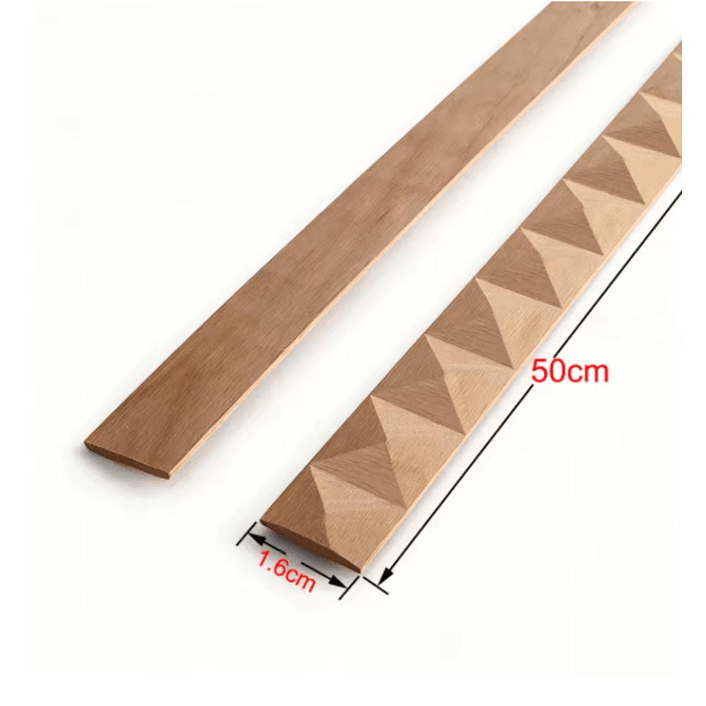 Exquisite Long Wood Carved Applique Decorative Furniture Trim Onlay 11