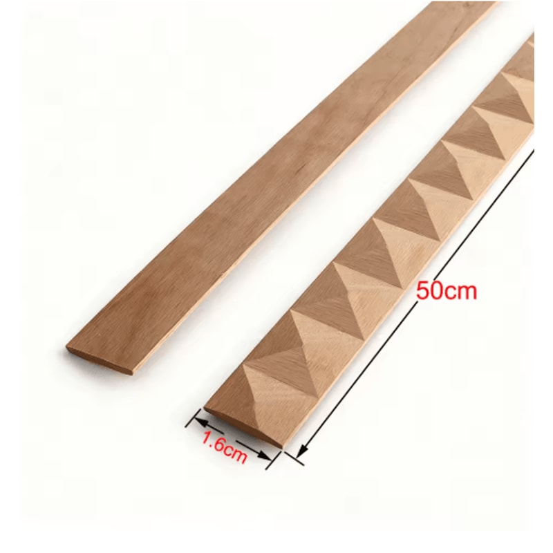 Exquisite Long Wood Carved Applique Decorative Furniture Trim Onlay 11