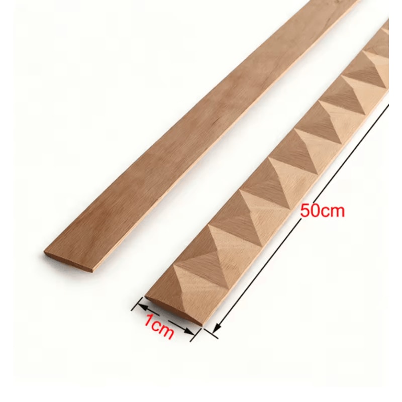 Exquisite Long Wood Carved Applique Decorative Furniture Trim Onlay 12