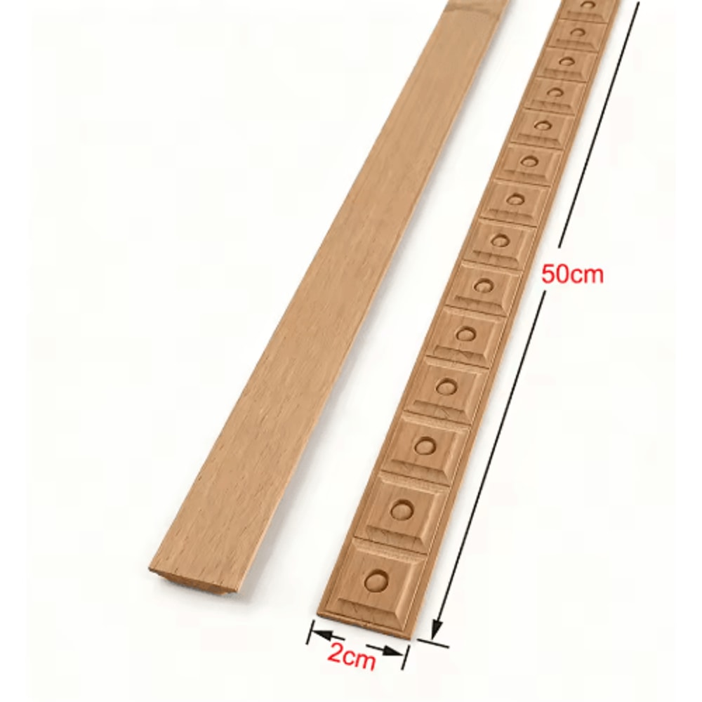 Exquisite Long Wood Carved Applique Decorative Furniture Trim Onlay 2