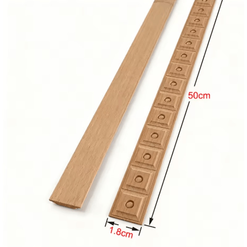 Exquisite Long Wood Carved Applique Decorative Furniture Trim Onlay 3