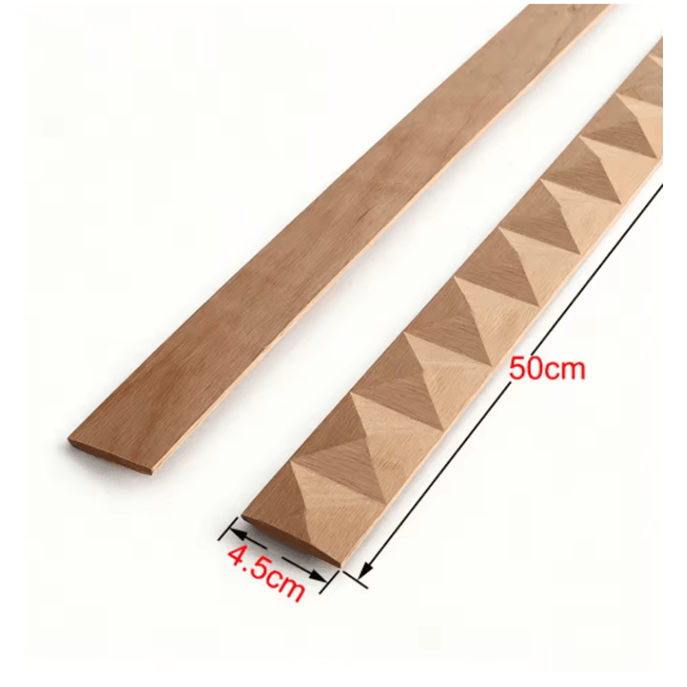 Exquisite Long Wood Carved Applique Decorative Furniture Trim Onlay 4