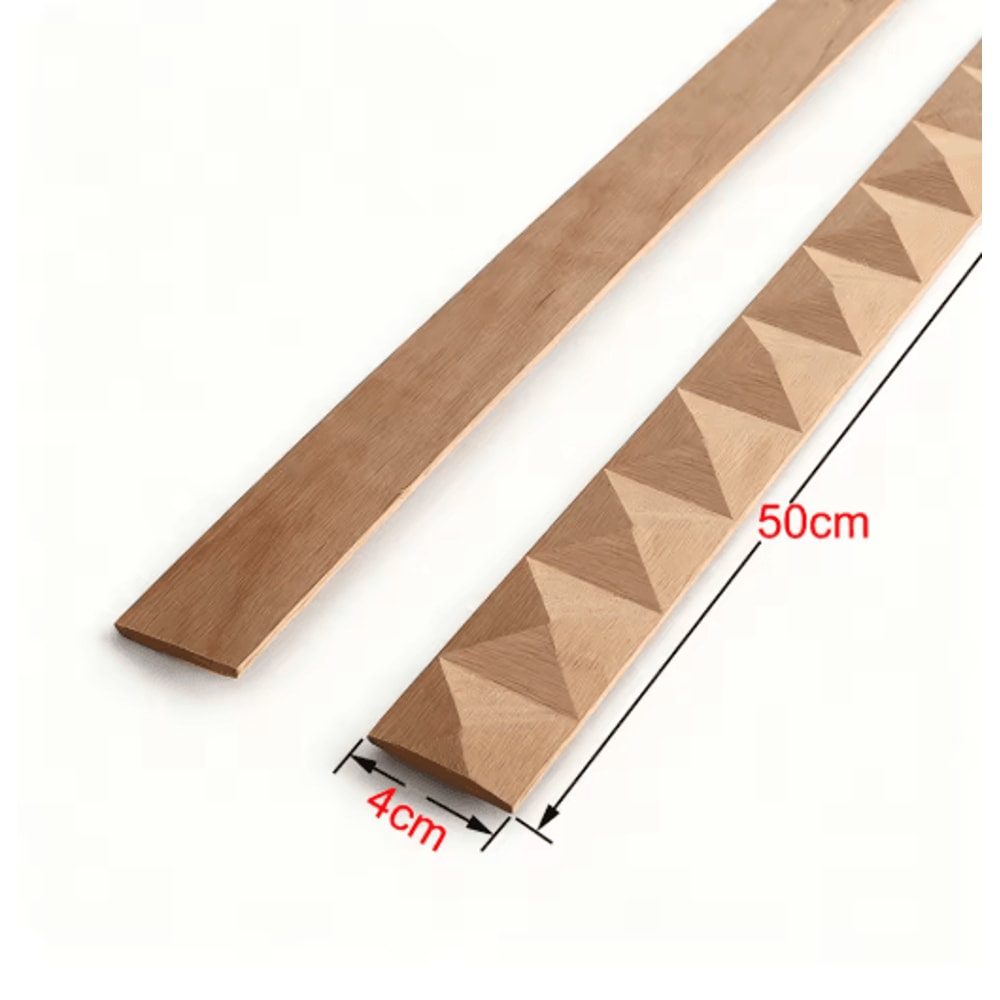 Exquisite Long Wood Carved Applique Decorative Furniture Trim Onlay 5