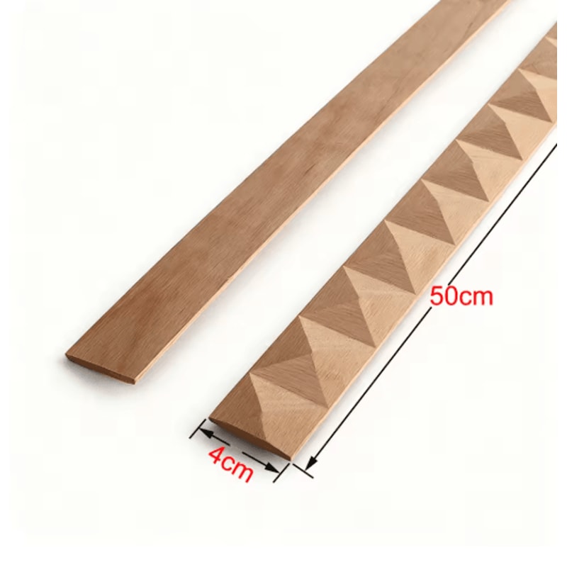 Exquisite Long Wood Carved Applique Decorative Furniture Trim Onlay 5