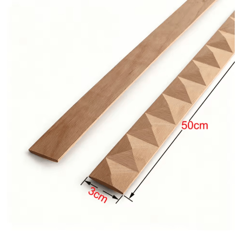 Exquisite Long Wood Carved Applique Decorative Furniture Trim Onlay 7